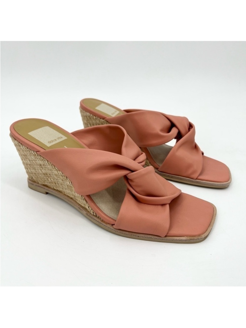 Dolce Vita Ninna Knot Coral Wedge Sandals Size 7